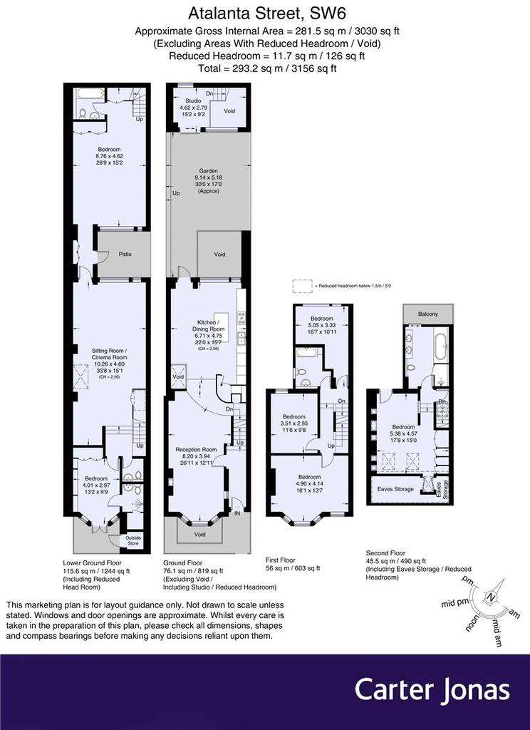 6 bedroom terraced house to rent - floorplan