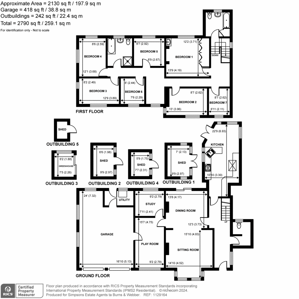 6 bedroom detached house for sale - floorplan