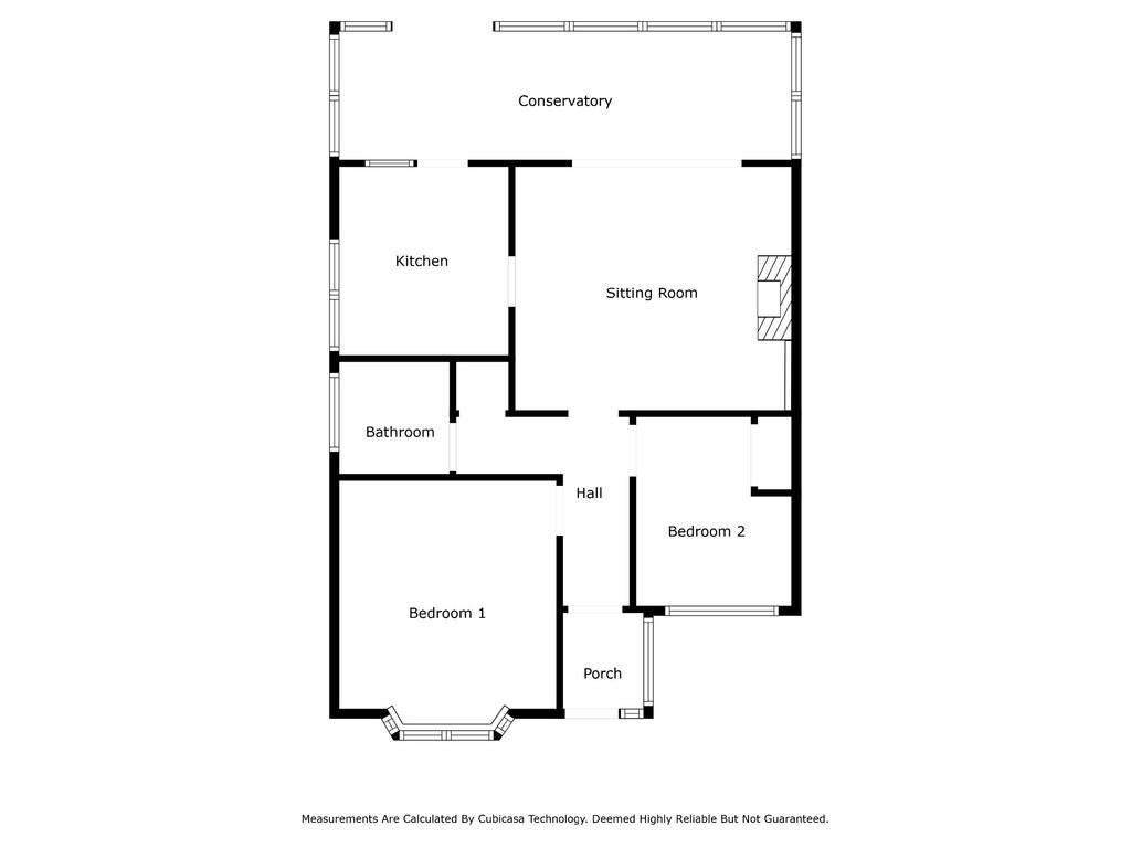 2 bedroom semi-detached bungalow for sale - floorplan