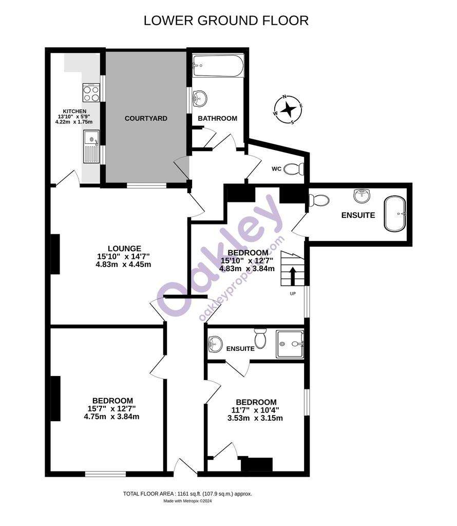 3 bedroom flat for sale - floorplan