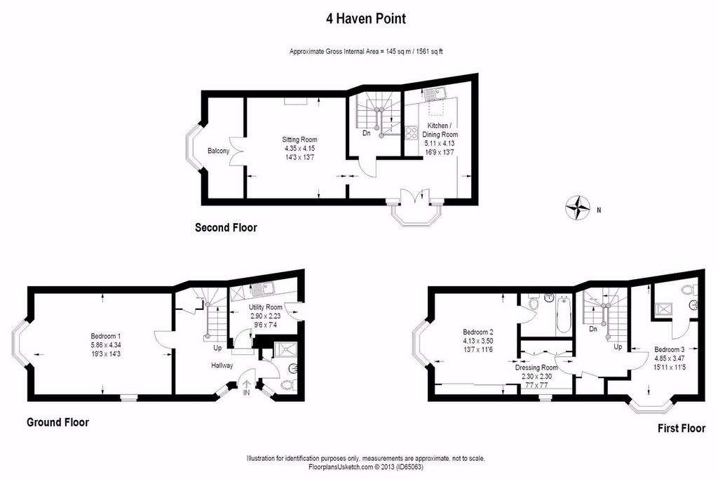 3 bedroom town house for sale - floorplan