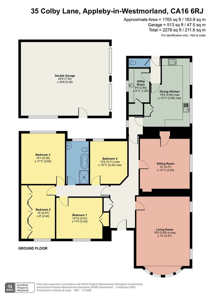 4 bedroom detached bungalow for sale - floorplan