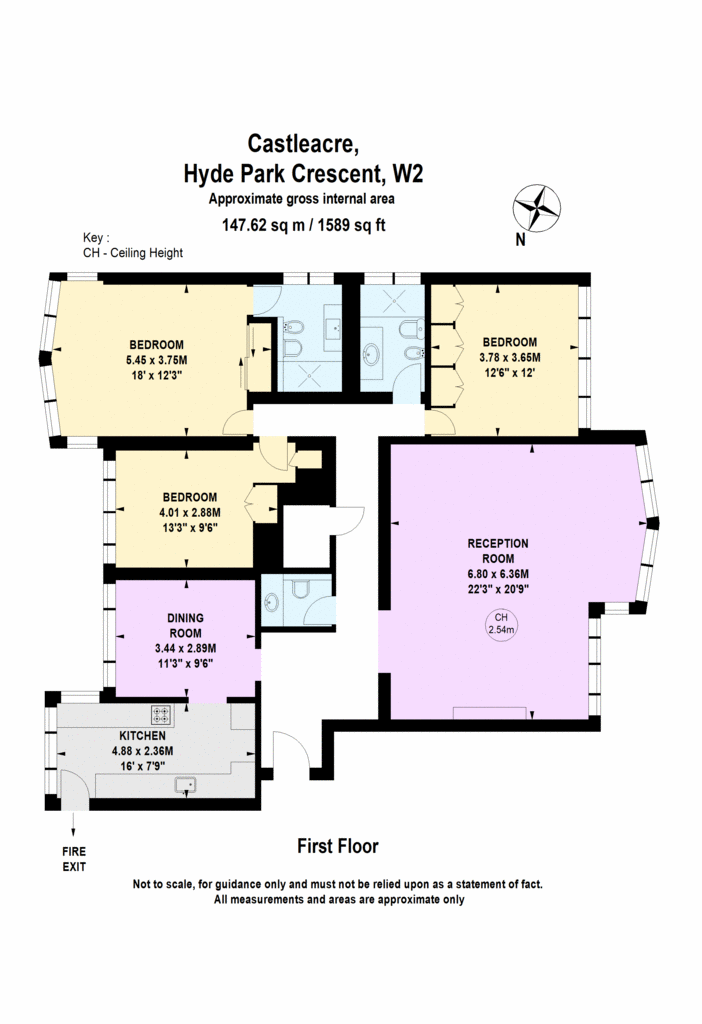 3 bedroom flat to rent - floorplan