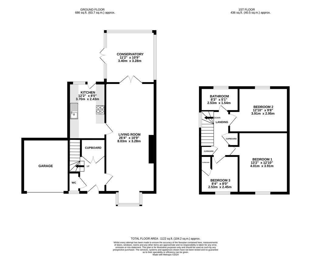 3 bedroom detached house for sale - floorplan