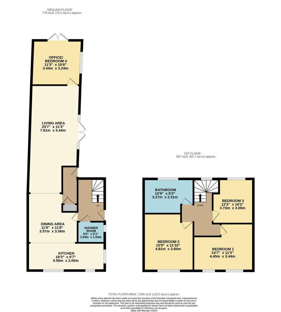 3 bedroom semi-detached house for sale - floorplan