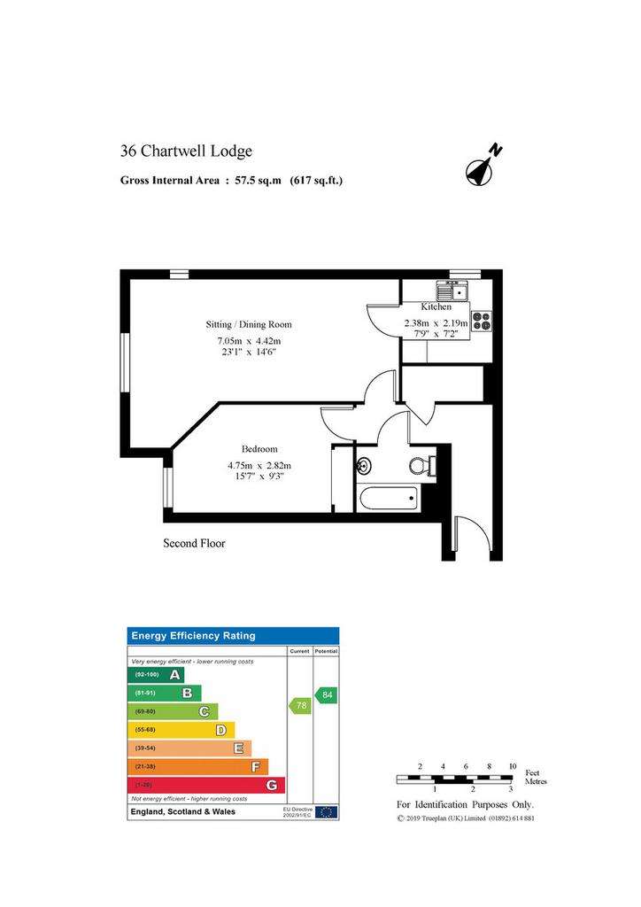 1 bedroom retirement property for sale - floorplan