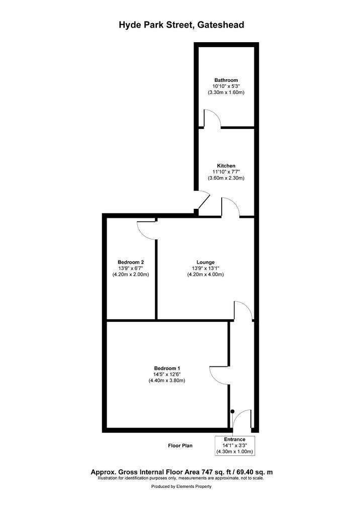 2 bedroom ground floor flat for sale - floorplan