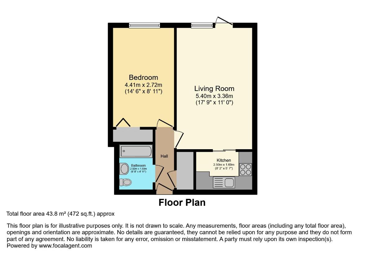 1 bedroom flat for sale - floorplan