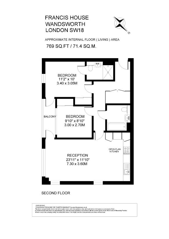 2 bedroom flat for sale - floorplan