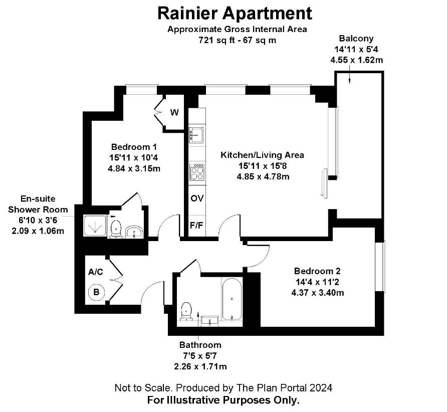 2 bedroom flat for sale - floorplan