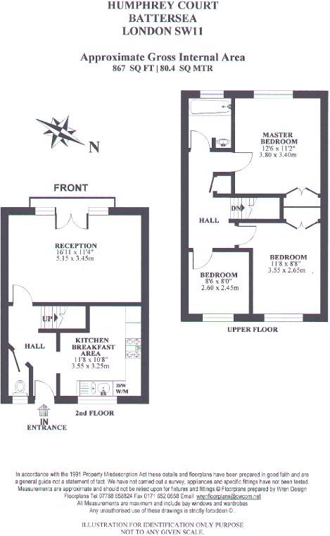 3 bedroom flat for sale - floorplan