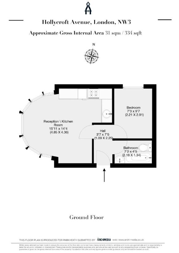 1 bedroom flat for sale - floorplan