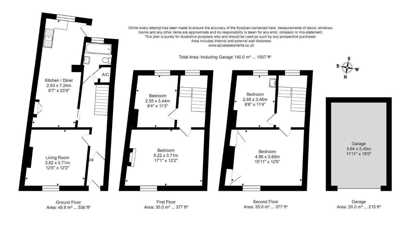 4 bedroom end of terrace house for sale - floorplan