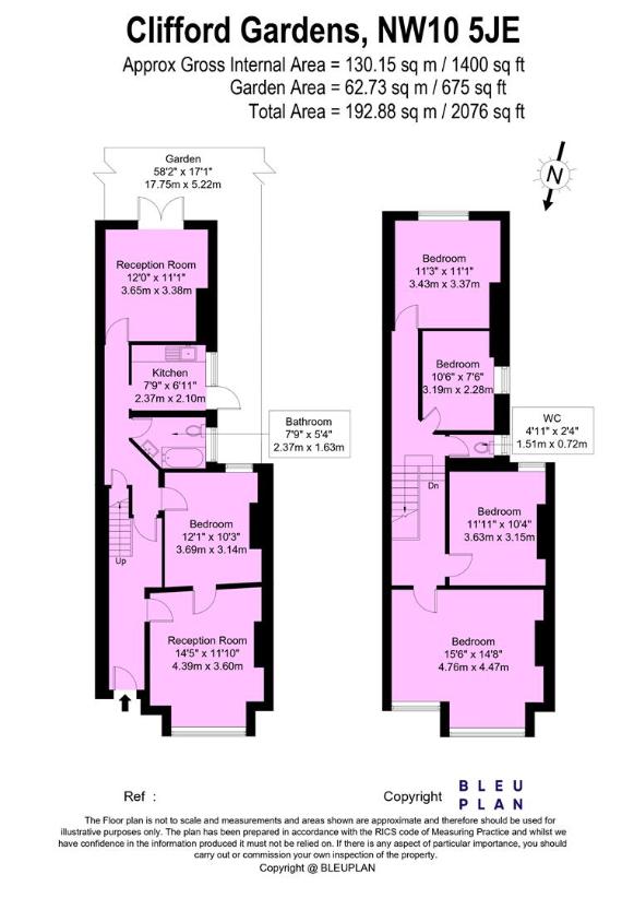 4 bedroom terraced house for sale - floorplan