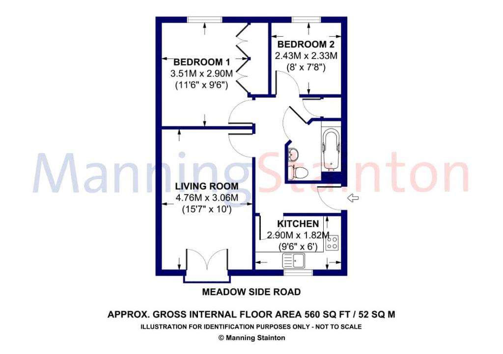 2 bedroom flat for sale - floorplan