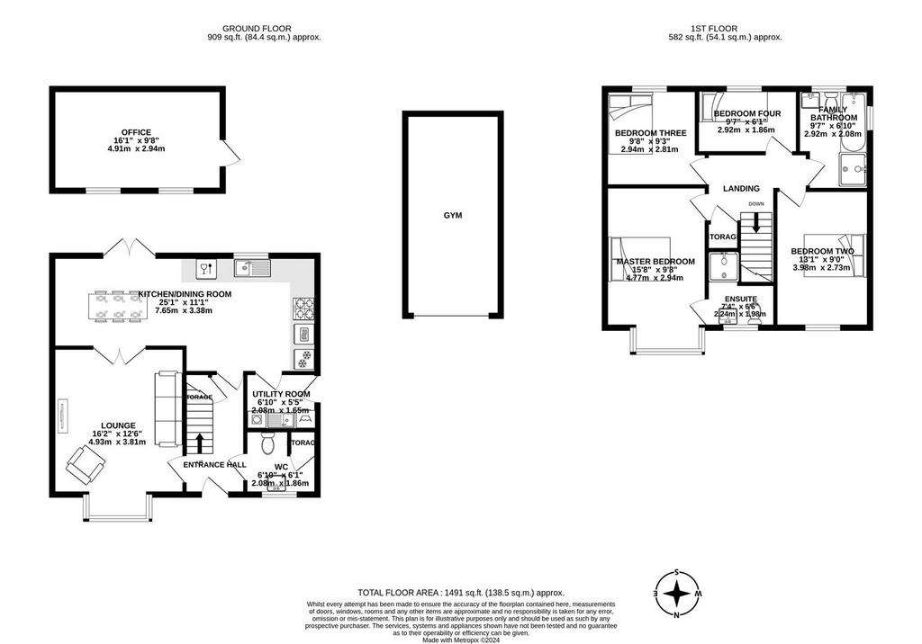 4 bedroom detached house for sale - floorplan