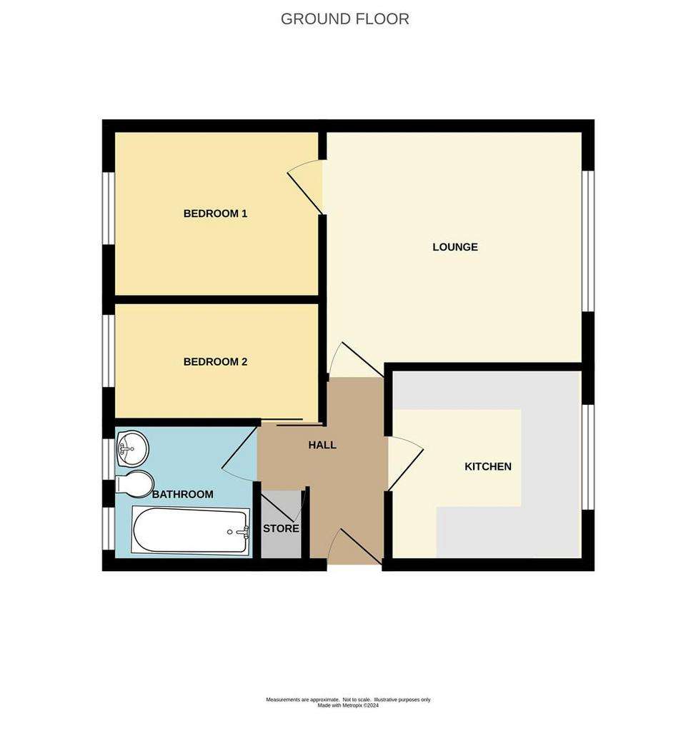 2 bedroom flat for sale - floorplan