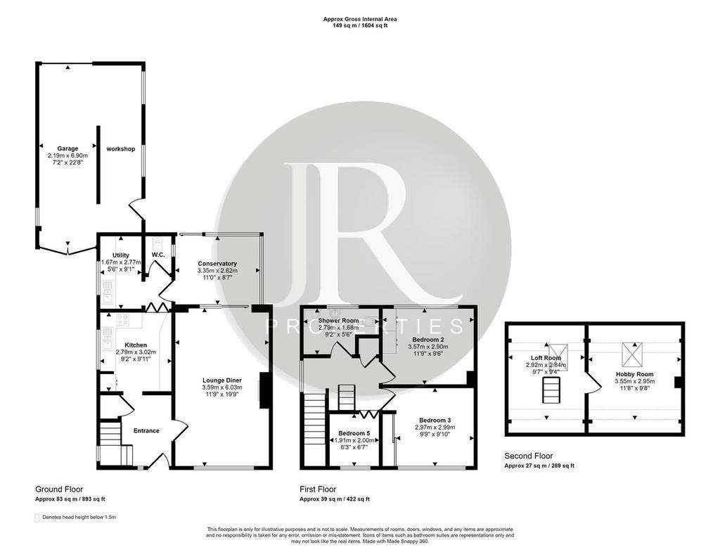 3 bedroom semi-detached house for sale - floorplan