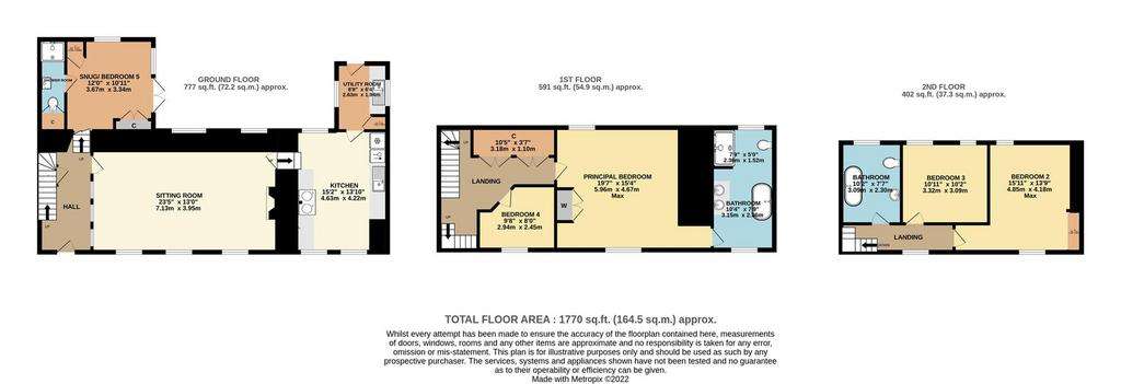 4 bedroom character property for sale - floorplan