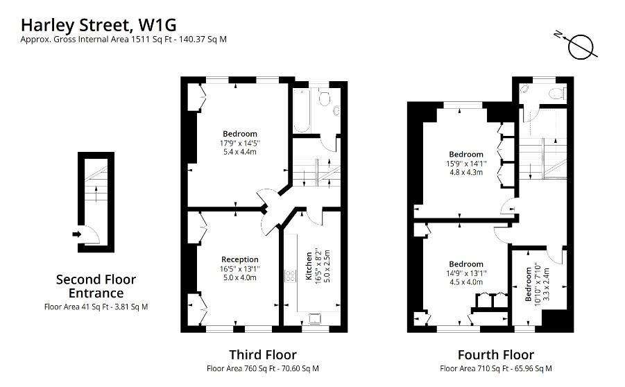 4 bedroom flat to rent - floorplan