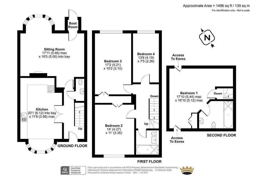 4 bedroom terraced house for sale - floorplan