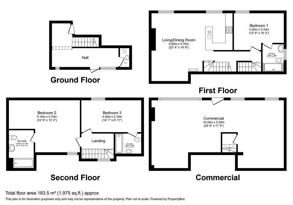 3 bedroom flat for sale - floorplan