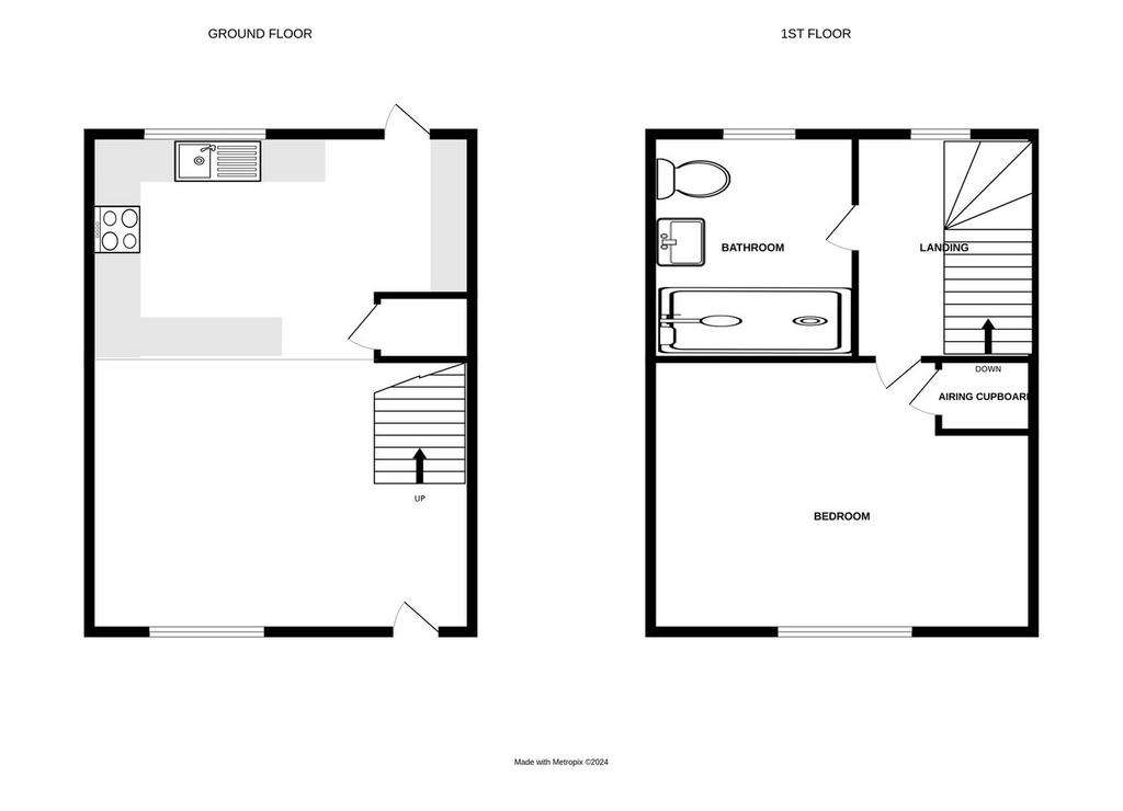 1 bedroom terraced house for sale - floorplan