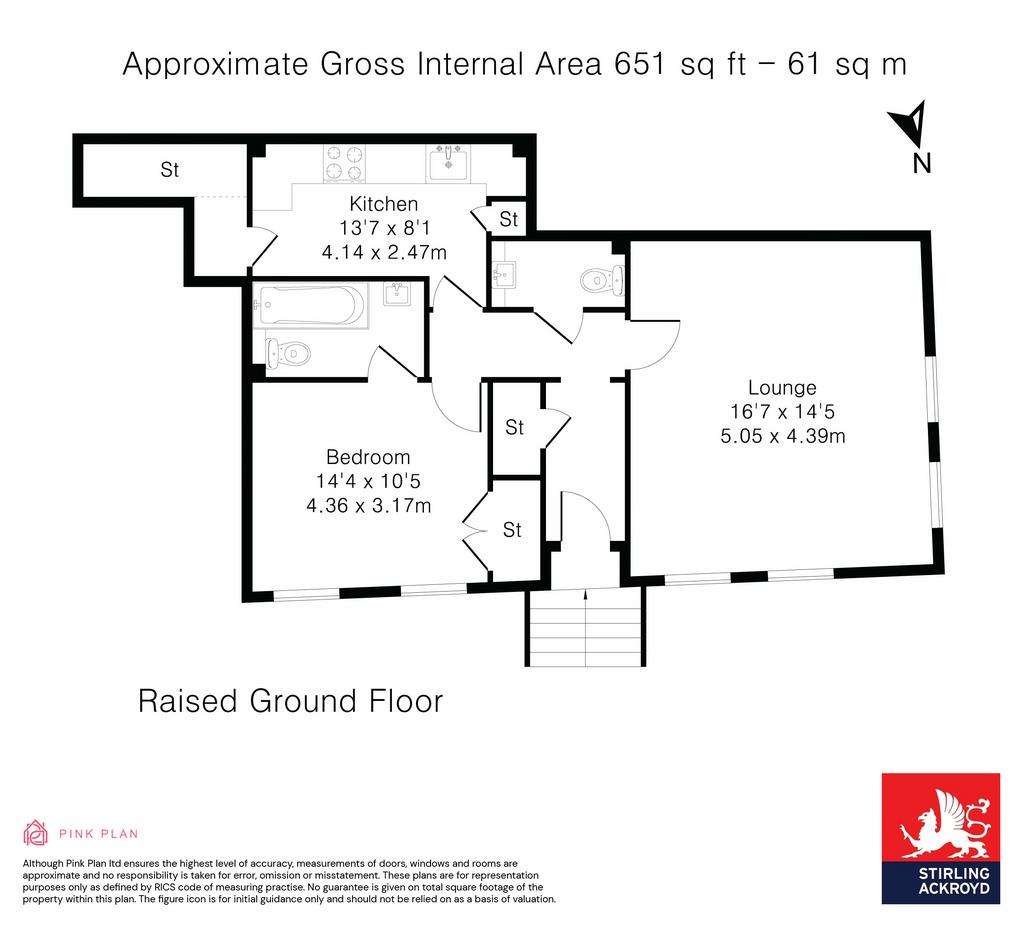 1 bedroom flat to rent - floorplan