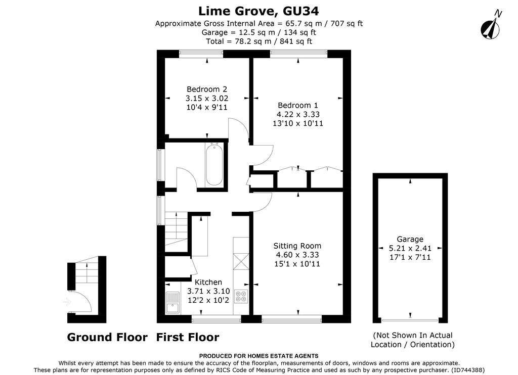 2 bedroom maisonette for sale - floorplan