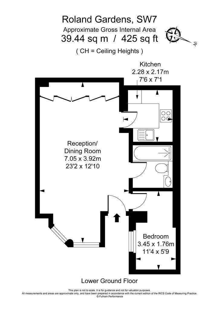 1 bedroom flat to rent - floorplan