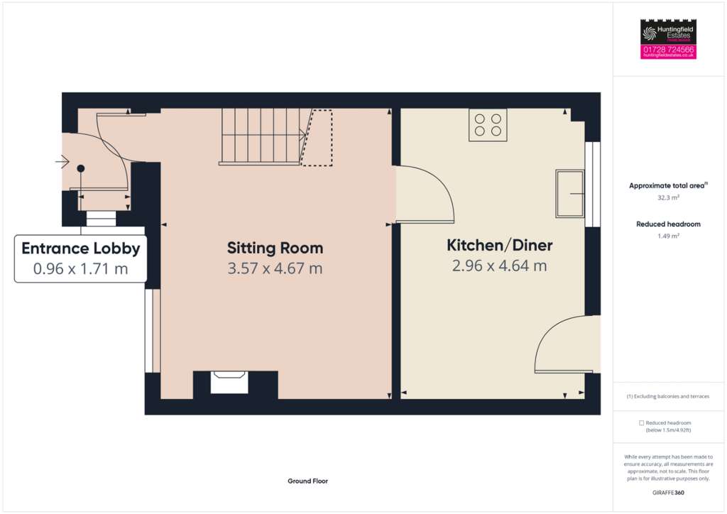 2 bedroom semi-detached house for sale - floorplan