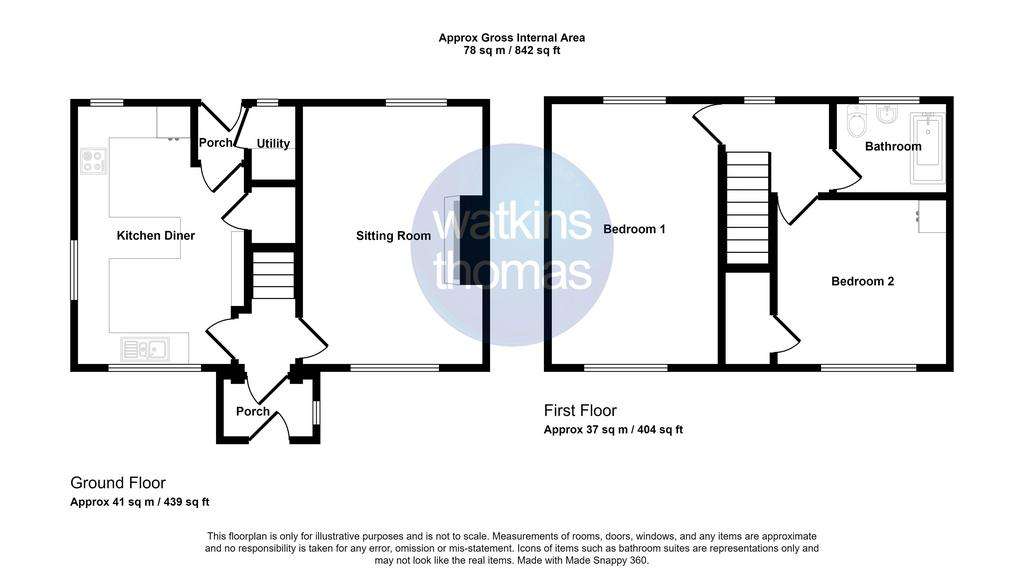 2 bedroom house for sale - floorplan