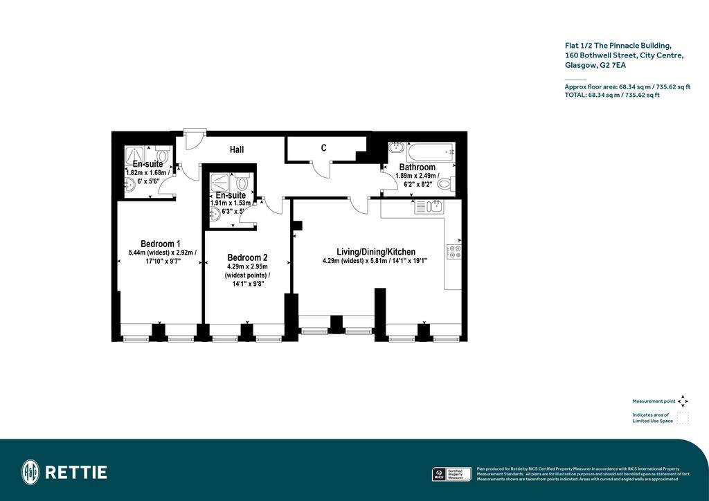 2 bedroom flat for sale - floorplan