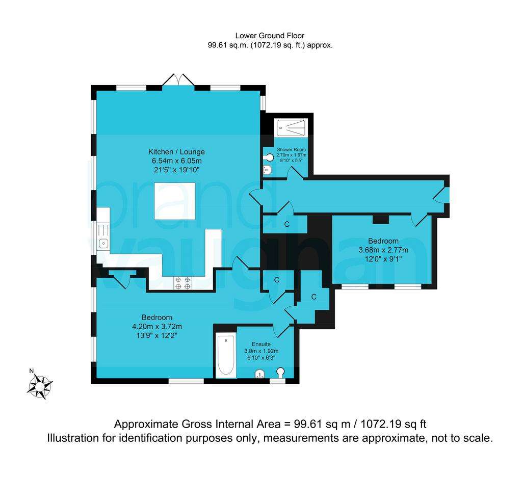 2 bedroom flat for sale - floorplan