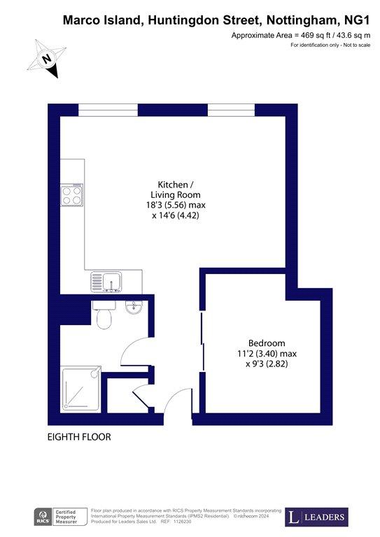 1 bedroom flat for sale - floorplan