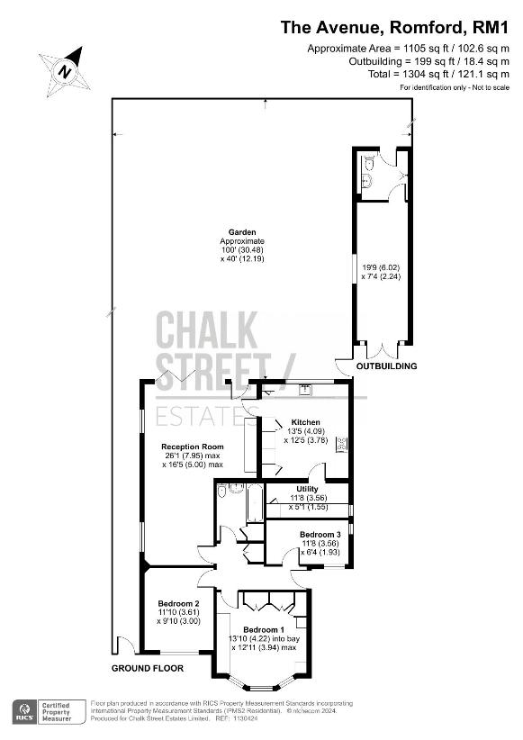 3 bedroom bungalow for sale - floorplan