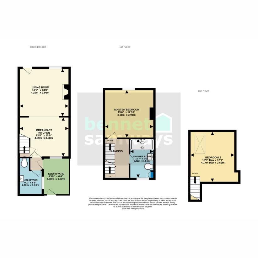 2 bedroom terraced house for sale - floorplan