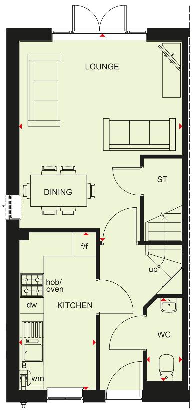 3 bedroom semi-detached house for sale - floorplan