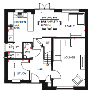 4 bedroom detached house for sale - floorplan