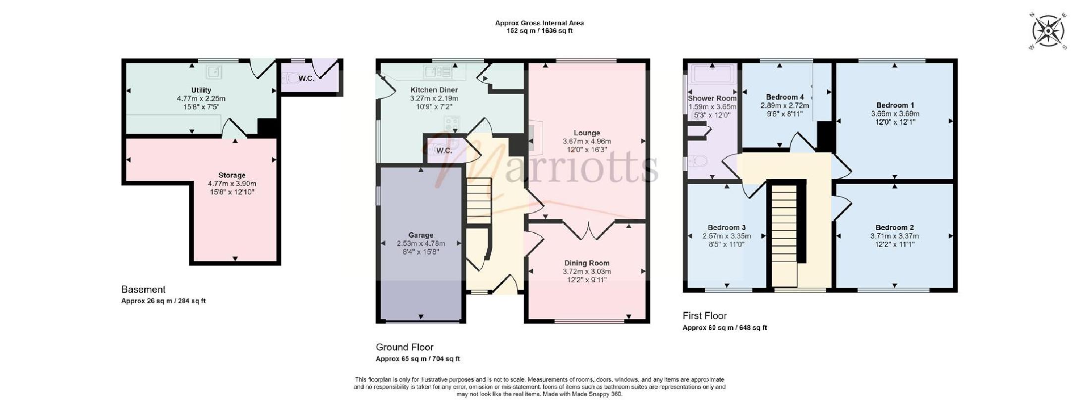 4 bedroom detached house for sale - floorplan