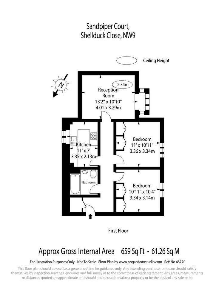 2 bedroom flat to rent - floorplan