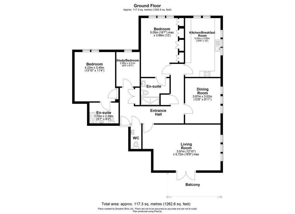 3 bedroom flat for sale - floorplan