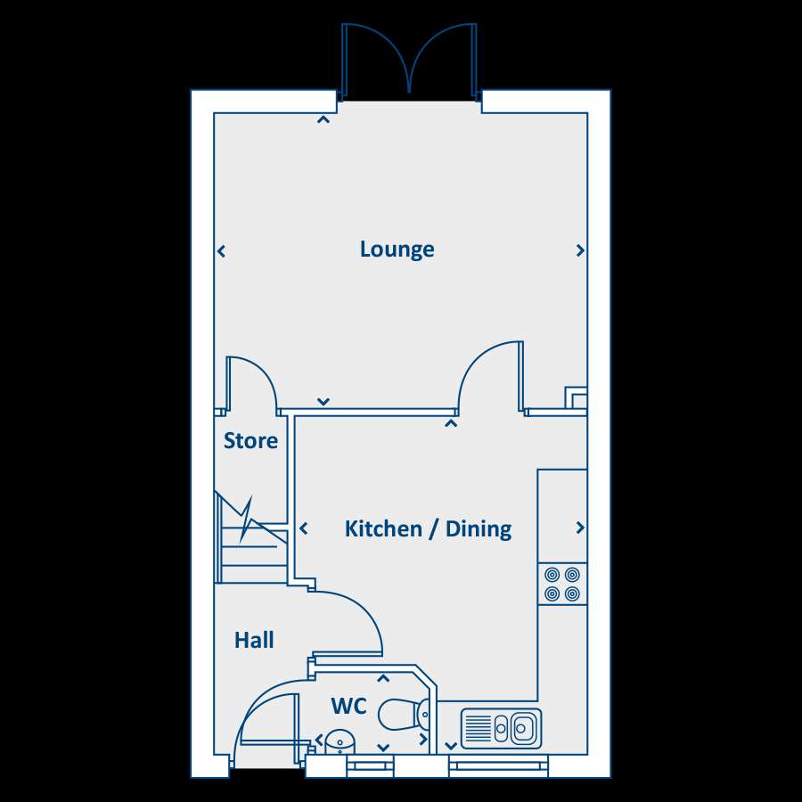 3 bedroom semi-detached house for sale - floorplan