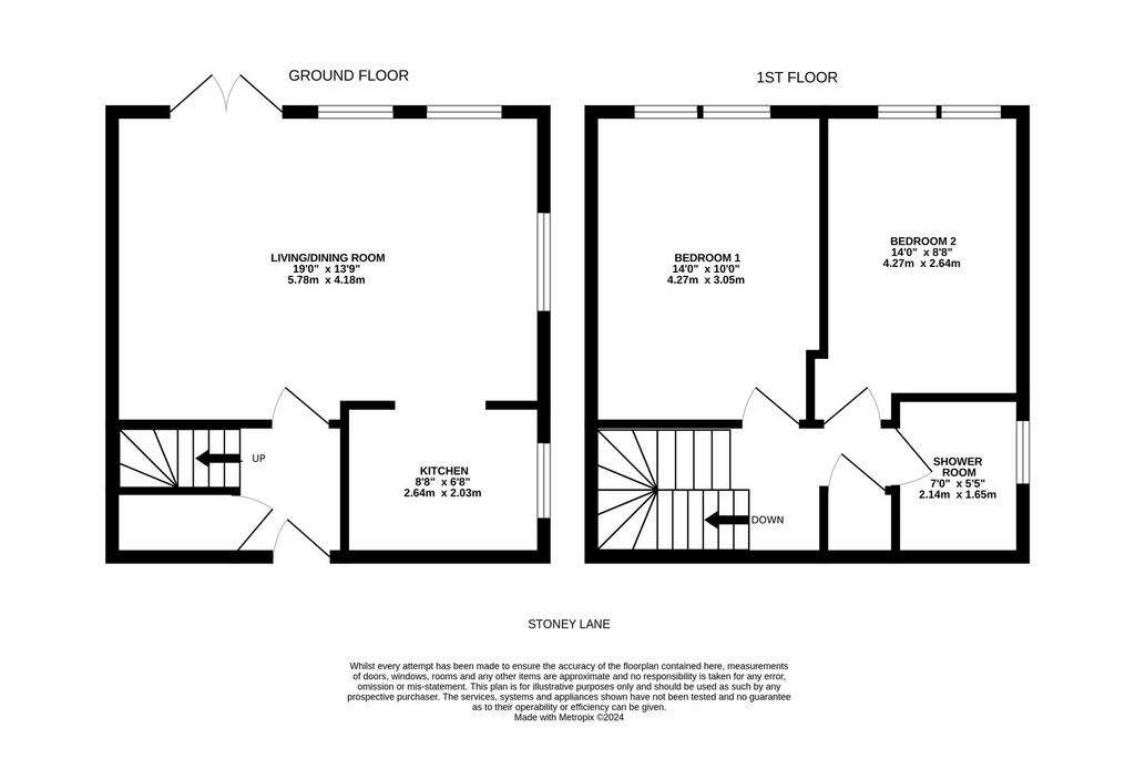 2 bedroom cottage for sale - floorplan