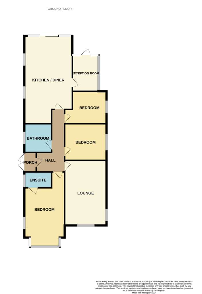 3 bedroom detached bungalow for sale - floorplan