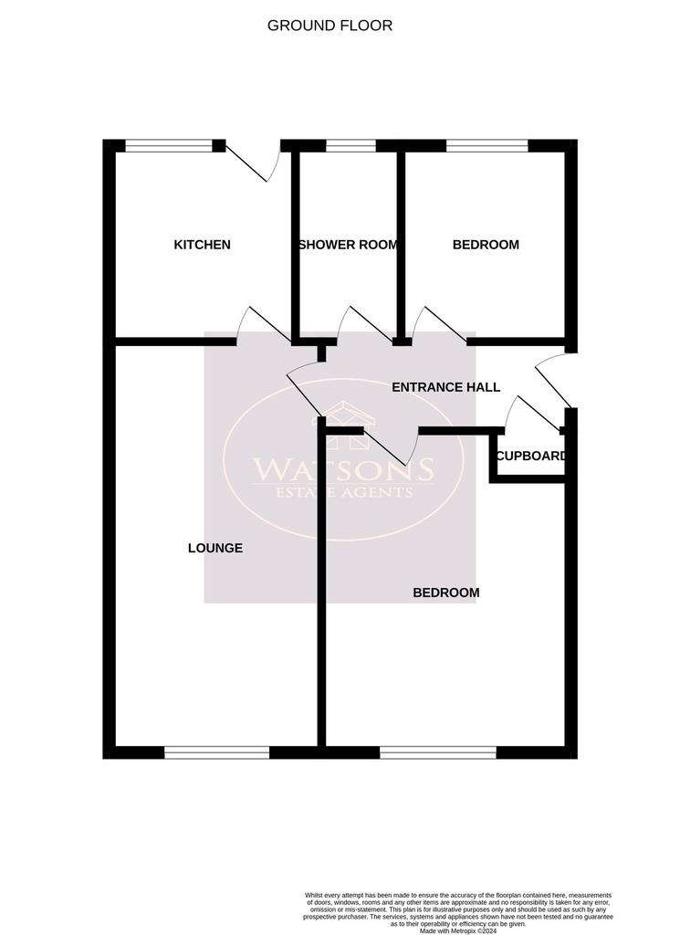 2 bedroom detached bungalow for sale - floorplan