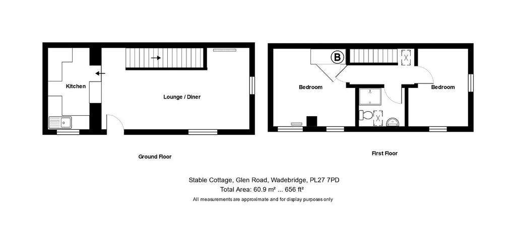 2 bedroom semi-detached house for sale - floorplan