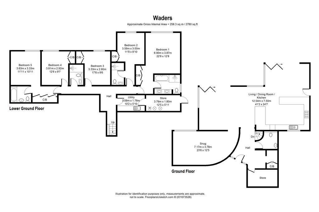 5 bedroom house for sale - floorplan