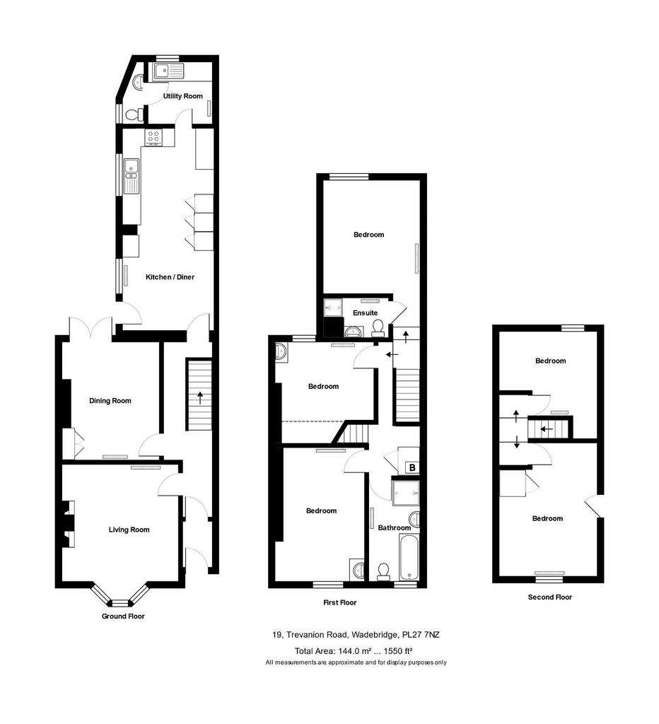 5 bedroom town house for sale - floorplan