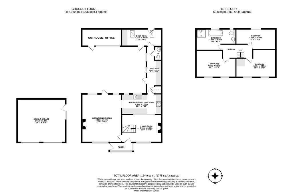 3 bedroom terraced house for sale - floorplan